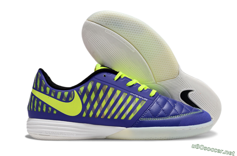 Unisex Nike Lunar Gato 2 IC Football Shoes - Blue/Yellow/White 2