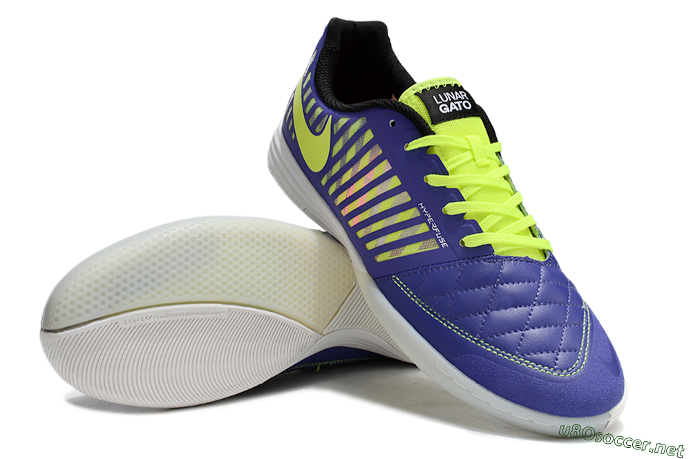 Unisex Nike Lunar Gato 2 IC Football Shoes - Blue/Yellow/White 3