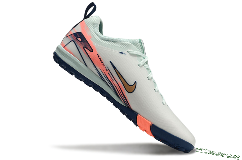 Unisex Nike Air Zoom Mercurial Vapor 16 Pro TF Football Shoes - Jade/Gold/Pink 5