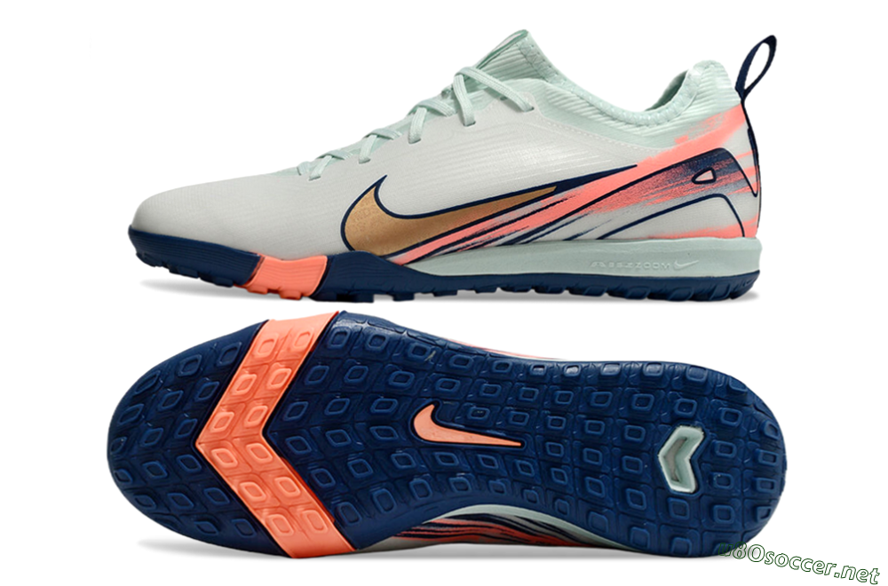 Unisex Nike Air Zoom Mercurial Vapor 16 Pro TF Football Shoes - Jade/Gold/Pink 1