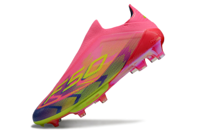 Men's Adidas F50+ Elite Lightstrike Pro Laceless FG Football Boots - Pink/Blue/Yellow