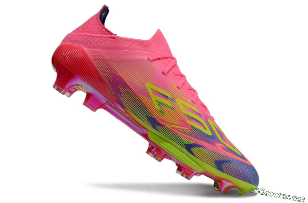 Men's Adidas F50 Elite Lightstrike Pro FG Football Boots - Pink/Blue/Yellow 4