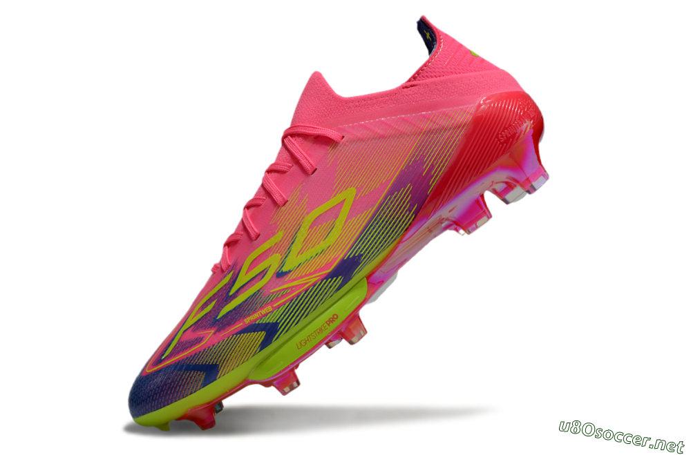 Men's Adidas F50 Elite Lightstrike Pro FG Football Boots - Pink/Blue/Yellow 5