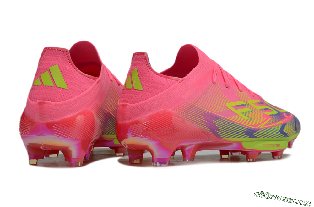 Men's Adidas F50 Elite Lightstrike Pro FG Football Boots - Pink/Blue/Yellow 6