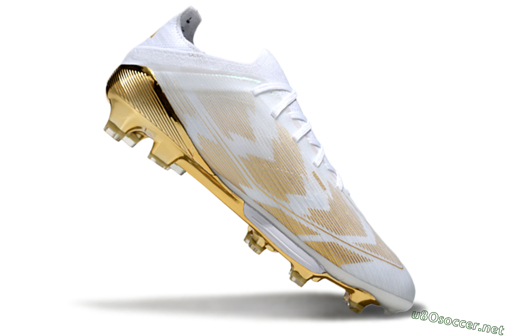Men's Adidas F50+ Elite Lightstrike Pro FG Football Boots - White/Gold 4