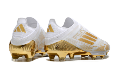 Men's Adidas F50+ Elite Lightstrike Pro FG Football Boots - White/Gold