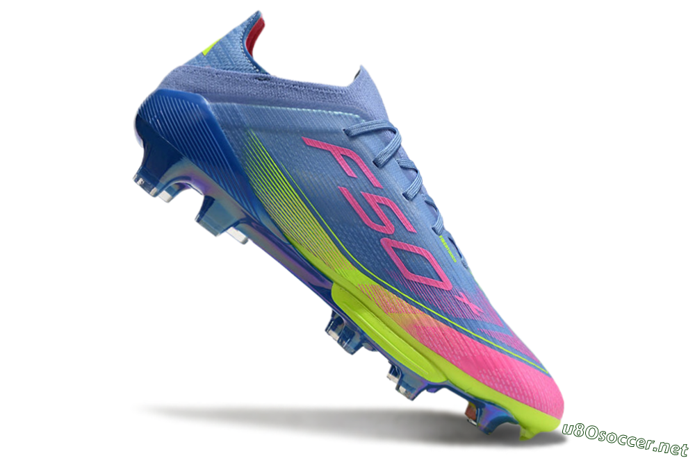 Men's Adidas F50+ Elite Lightstrike Pro FG Football Boots - Blue/Pink/Yellow 4
