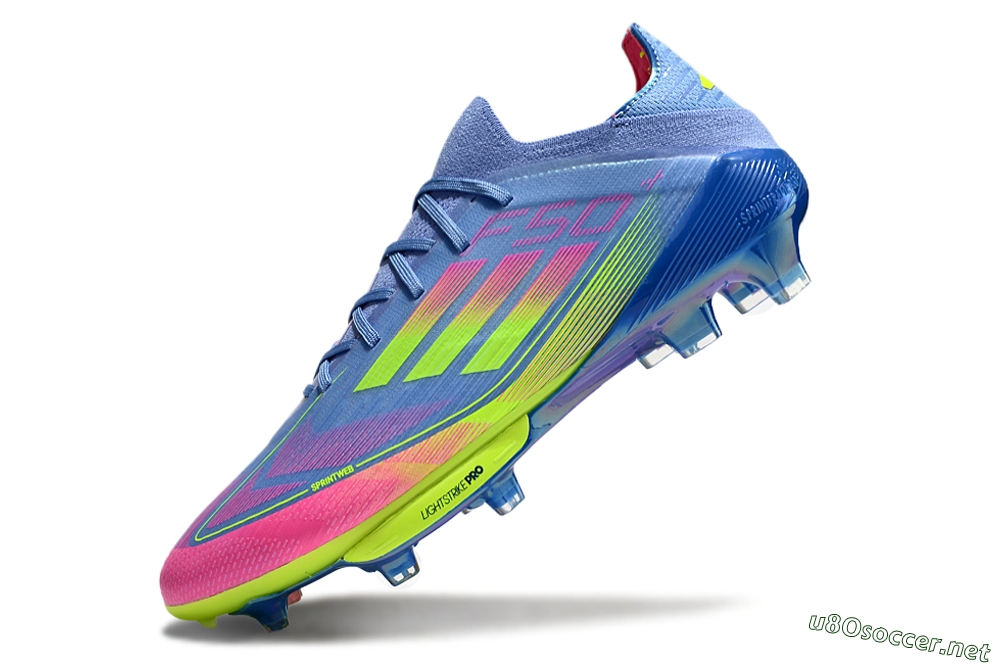 Men's Adidas F50+ Elite Lightstrike Pro FG Football Boots - Blue/Pink/Yellow 5
