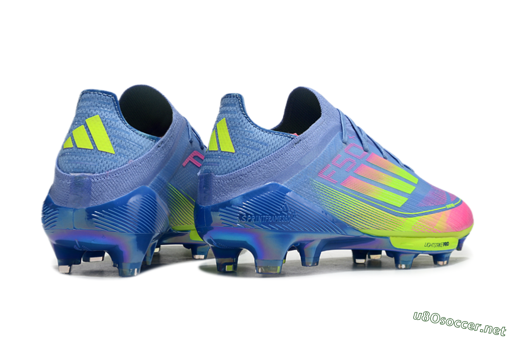Men's Adidas F50+ Elite Lightstrike Pro FG Football Boots - Blue/Pink/Yellow 6
