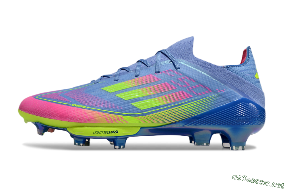 Men's Adidas F50+ Elite Lightstrike Pro FG Football Boots - Blue/Pink/Yellow 0
