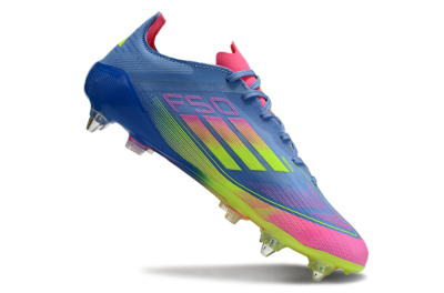 Men's Adidas F50 Elite SG Football Boots - Blue/Pink/Yellow