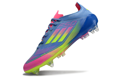 Men's Adidas F50 Elite SG Football Boots - Blue/Pink/Yellow