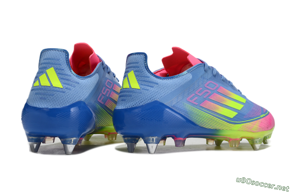 Men's Adidas F50 Elite SG Football Boots - Blue/Pink/Yellow 6