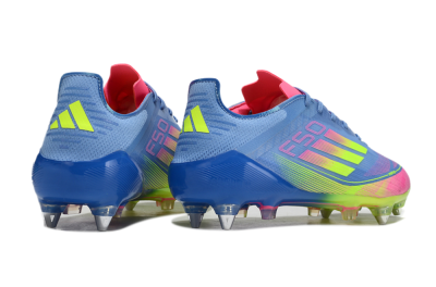 Men's Adidas F50 Elite SG Football Boots - Blue/Pink/Yellow