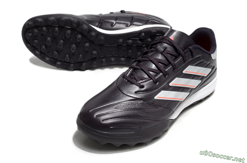 Men's Adidas Copa Pure 3 TF Football Shoes - Black/Silver/White 3
