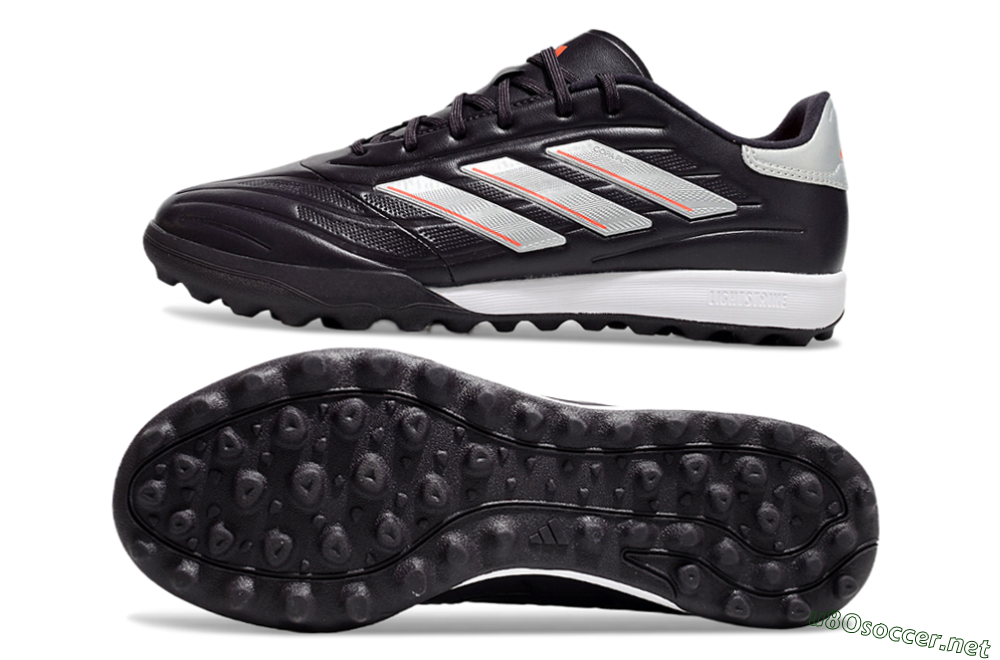 Men's Adidas Copa Pure 3 TF Football Shoes - Black/Silver/White 1