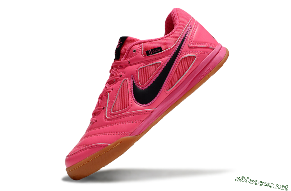 Unisex Supreme x Nike SB Gato IC Football Shoes - Red/Black/Brown 5