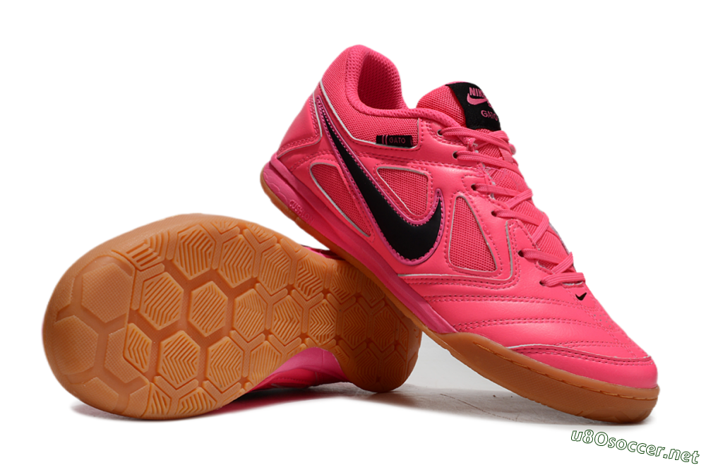 Unisex Supreme x Nike SB Gato IC Football Shoes - Red/Black/Brown 1