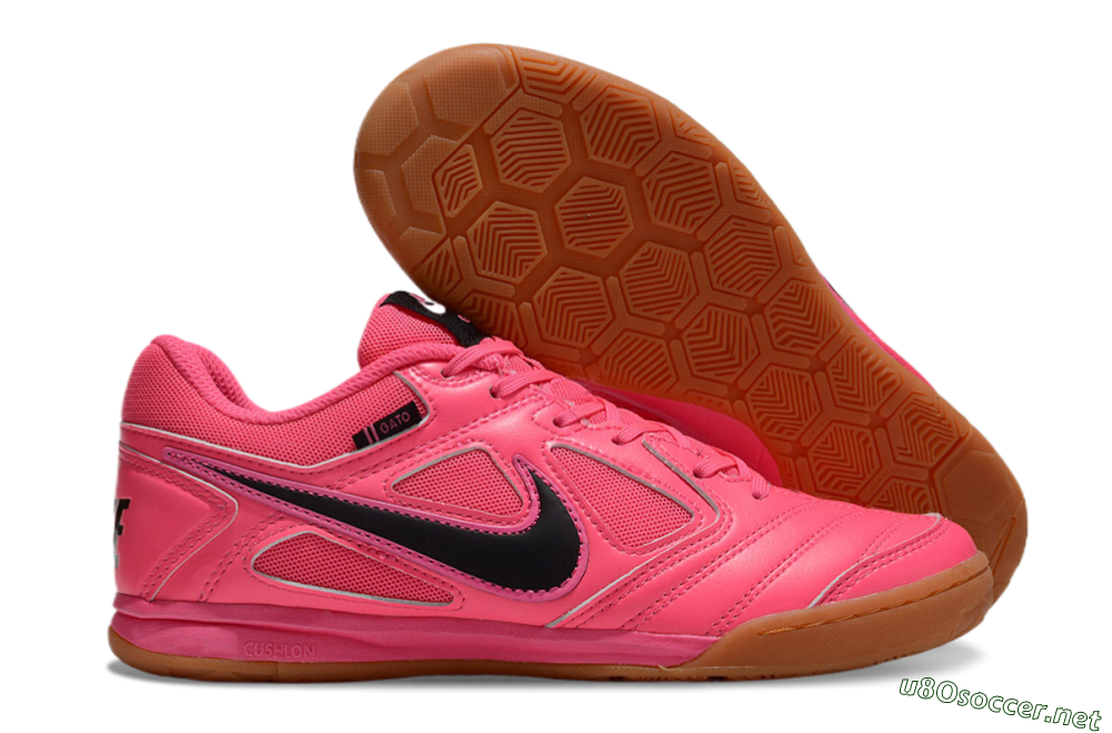 Unisex Supreme x Nike SB Gato IC Football Shoes - Red/Black/Brown 2