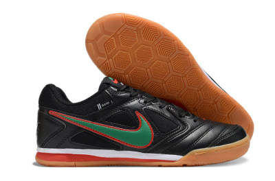 Unisex Supreme x Nike SB Gato IC Football Shoes - Black/Green/Red