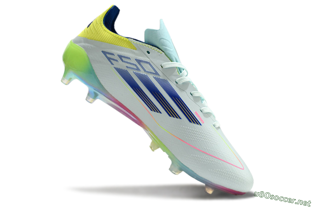 Men's Adidas F50 Elite AG Football Boots - Jade/Blue/Yellow 4