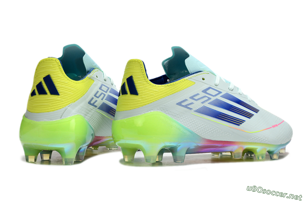 Men's Adidas F50 Elite AG Football Boots - Jade/Blue/Yellow 6