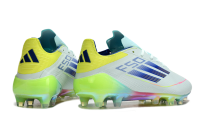 Men's Adidas F50 Elite AG Football Boots - Jade/Blue/Yellow