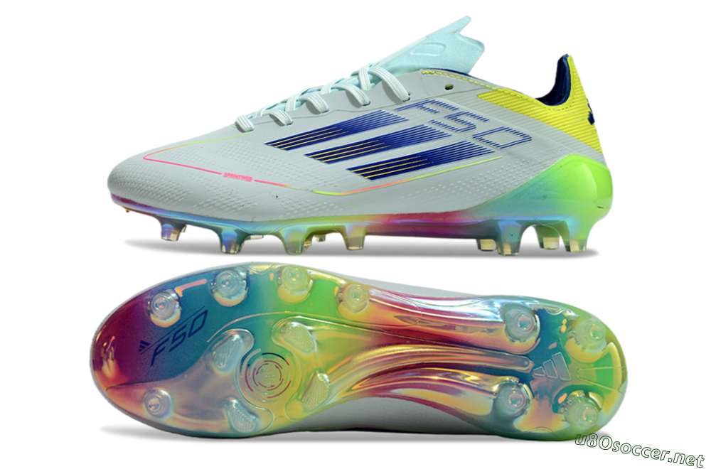 Men's Adidas F50 Elite AG Football Boots - Jade/Blue/Yellow 1