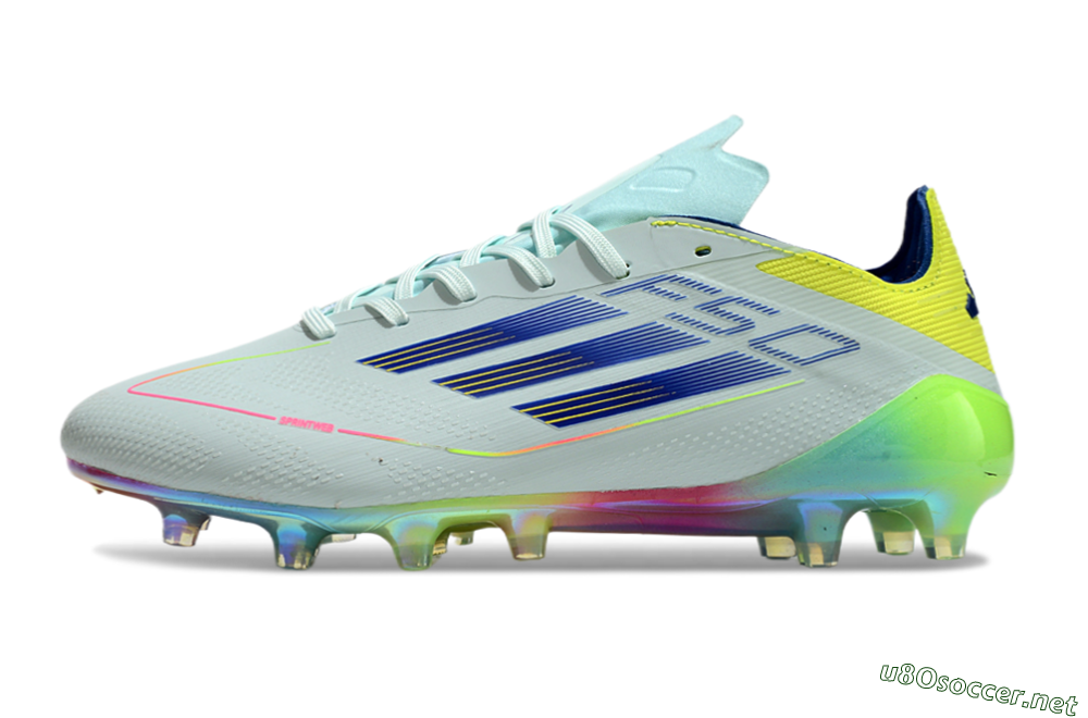 Men's Adidas F50 Elite AG Football Boots - Jade/Blue/Yellow 0