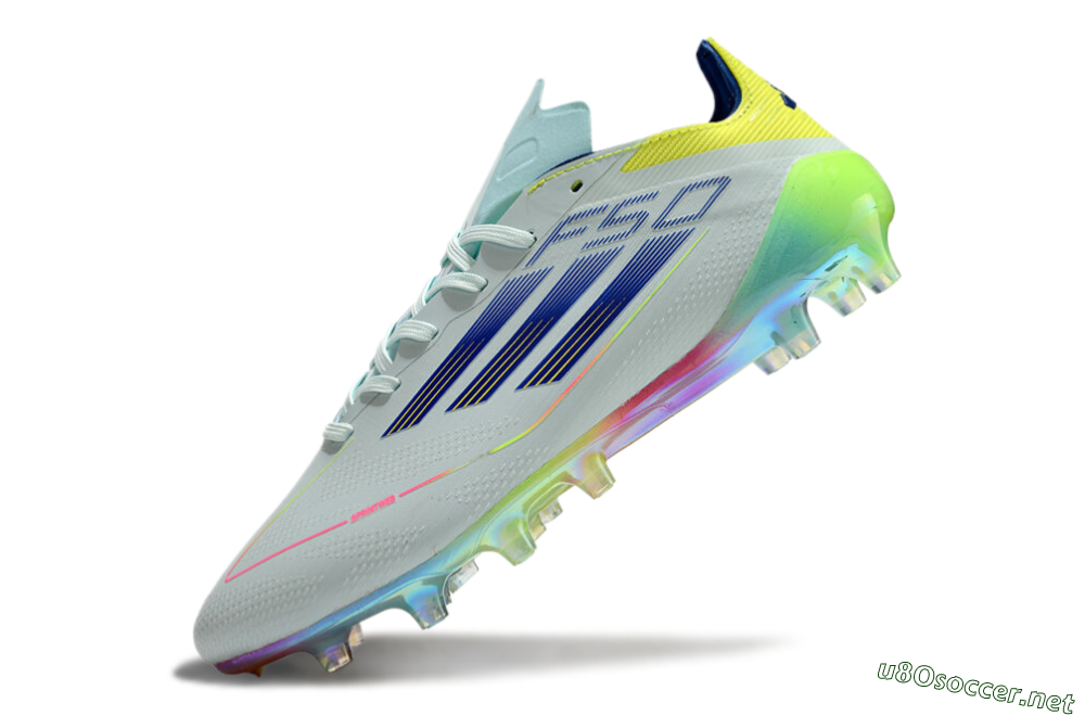 Men's Adidas F50 Elite AG Football Boots - Jade/Blue/Yellow 5