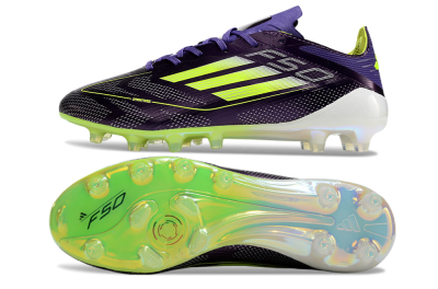 Men's Adidas F50 Elite AG Football Boots - Purple/Yellow/White