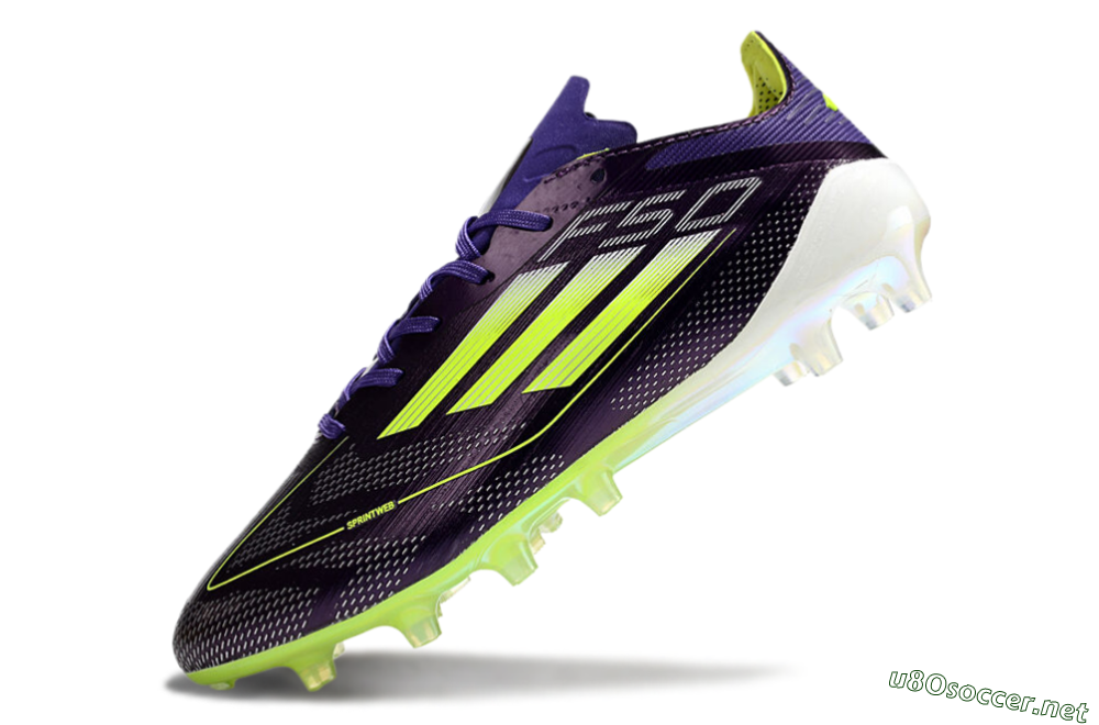 Men's Adidas F50 Elite AG Football Boots - Purple/Yellow/White 5