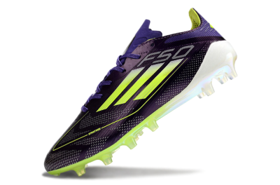 Men's Adidas F50 Elite AG Football Boots - Purple/Yellow/White