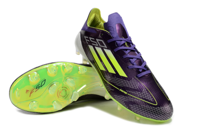 Men's Adidas F50 Elite AG Football Boots - Purple/Yellow/White
