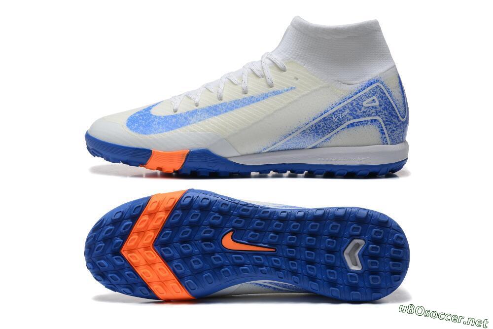 Unisex Nike Air Zoom Mercurial Superfly 10 Elite TF Football Shoes - Beige/Black/White 1