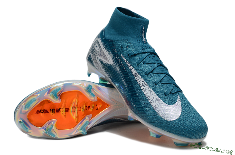 Unisex Nike Air Zoom Mercurial Superfly 10 Elite FG Football Boots - Blue/White/Gold 3