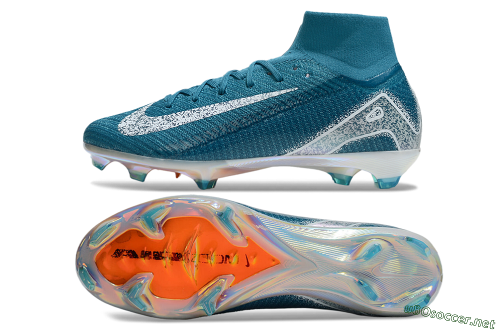 Unisex Nike Air Zoom Mercurial Superfly 10 Elite FG Football Boots - Blue/White/Gold 1