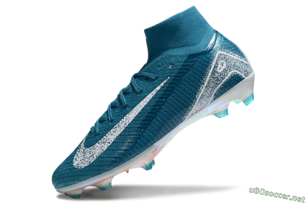 Unisex Nike Air Zoom Mercurial Superfly 10 Elite FG Football Boots - Blue/White/Gold 5