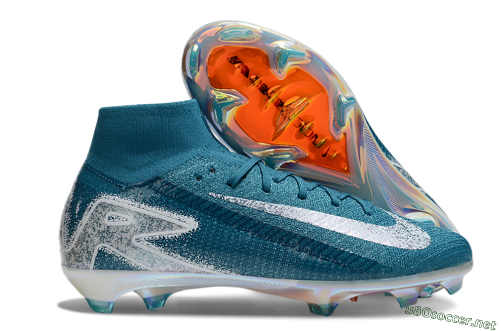 Unisex Nike Air Zoom Mercurial Superfly 10 Elite FG Football Boots - Blue/White/Gold 2
