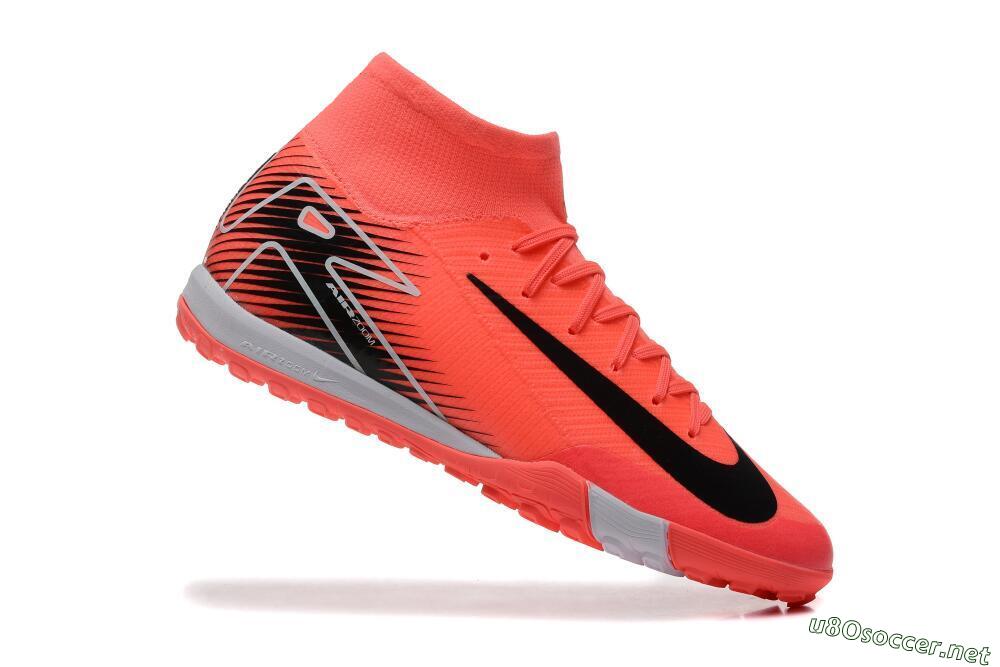 Unisex Nike Air Zoom Mercurial Superfly 10 Elite TF Football Shoes - Pink/Black/Grey 4