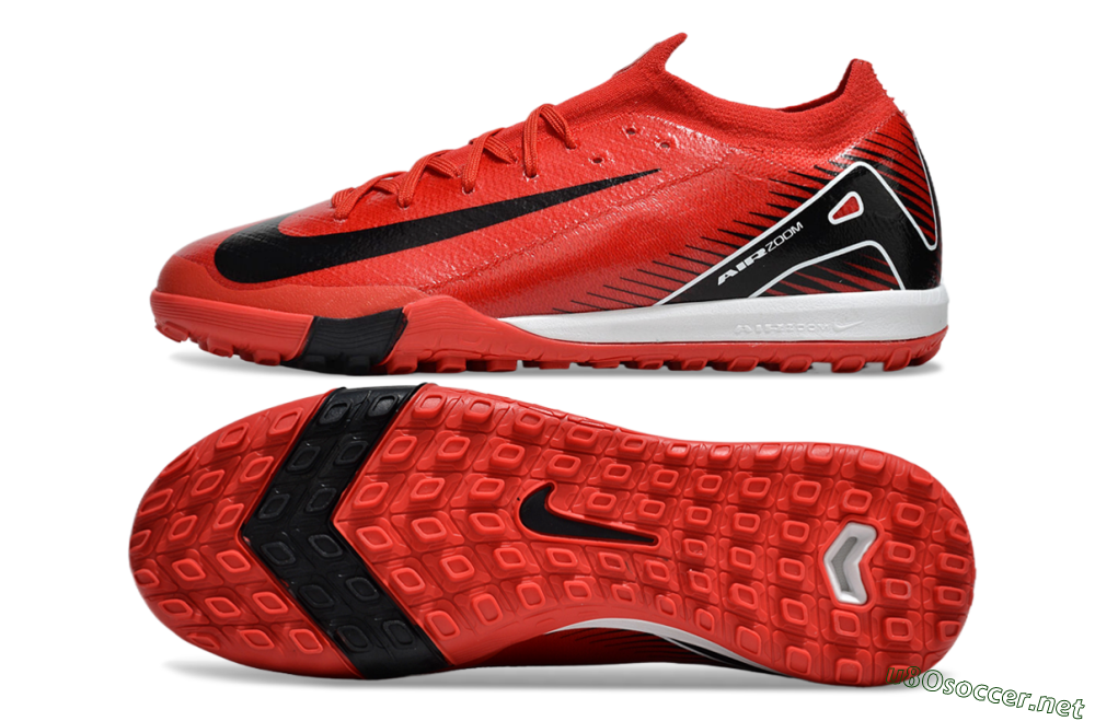 Unisex Nike Air Zoom Mercurial Vapor 16 Elite TF Football Shoes - Red/Black/White 1