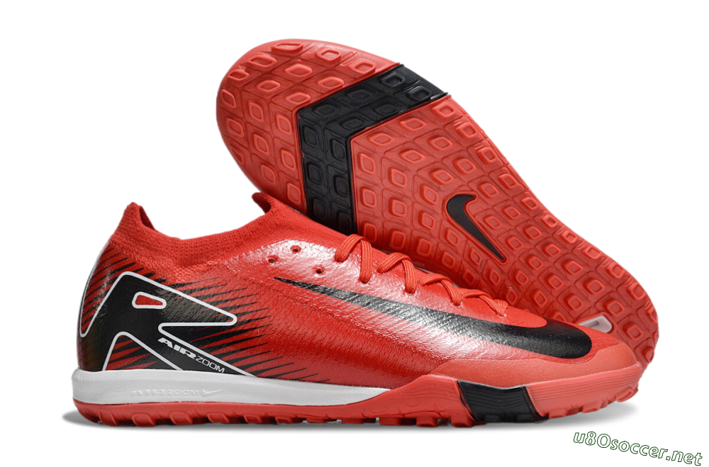 Unisex Nike Air Zoom Mercurial Vapor 16 Elite TF Football Shoes - Red/Black/White 2
