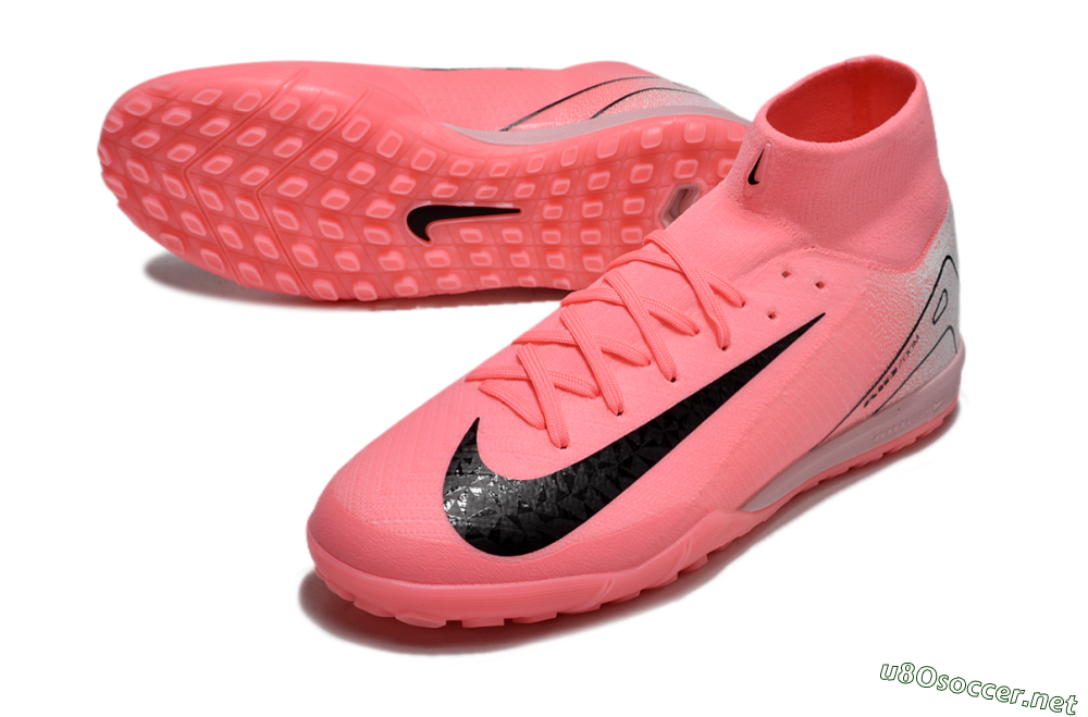 Unisex Nike Air Zoom Mercurial Superfly 10 Elite TF Football Shoes - Pink/Black/Grey 3