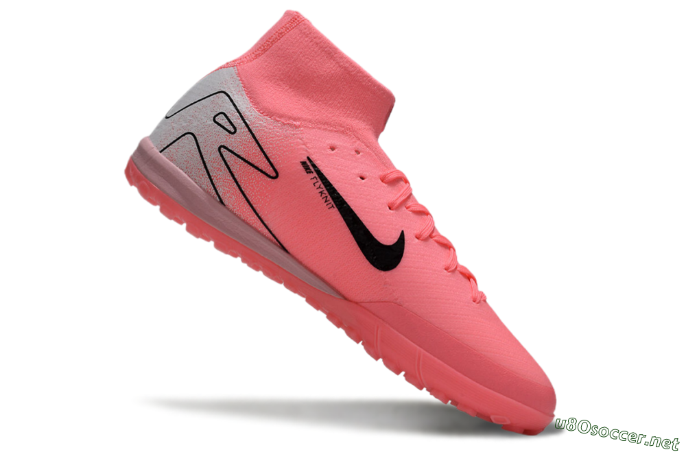 Unisex Nike Air Zoom Mercurial Superfly 10 Elite TF Football Shoes - Pink/Black/Grey 4