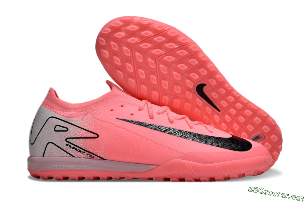 Unisex Nike Air Zoom Mercurial Vapor 16 Elite TF Football Shoes - Pink/Black/Silver 2
