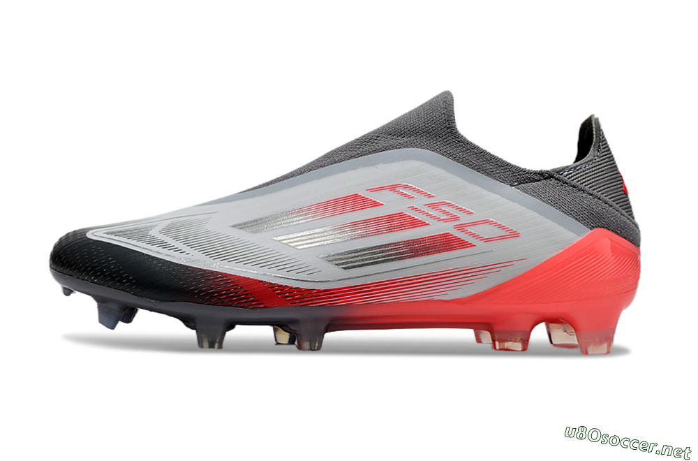 Men's Adidas F50 Elite Laceless FG Football Boots - White/Silver/Red 0