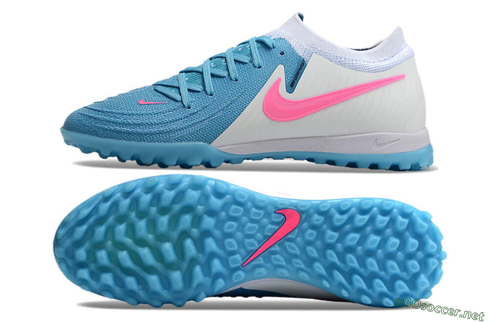 Men's Nike Phantom GX 2 Elite TF Football Shoes - Blue/White/Pink 1