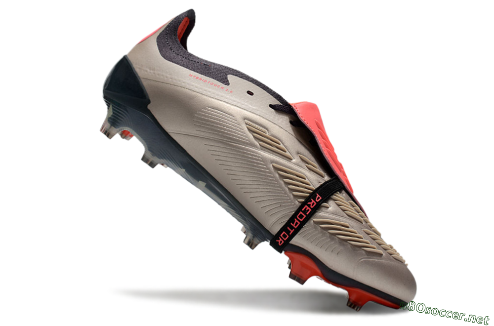 Unisex Adidas Predator Elite Foldover Tongue FG Football Boots - Brown/Red/Black 5