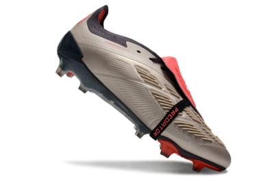 Unisex Adidas Predator Elite Foldover Tongue FG Football Boots - Brown/Red/Black