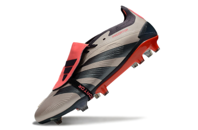 Unisex Adidas Predator Elite Foldover Tongue FG Football Boots - Brown/Red/Black